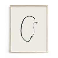 Face Study I by Chelsea Petaja, White Wood Frame, Full Bleed, 11x14