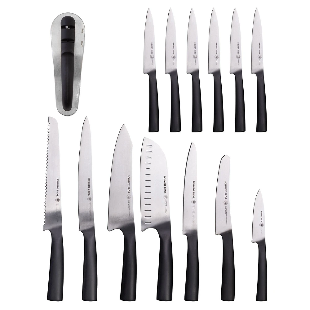 Schmidt Brothers Cutlery Carbon 6 Knife Block Set, 15-Piece