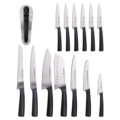 Schmidt Brothers Cutlery Carbon 6 Knife Block Set, 15-Piece