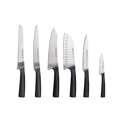 Schmidt Brothers Cutlery Carbon 6 Knife Block Set, 7-Piece