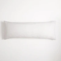 European Flax Linen Body Pillow Cover, One Size, White