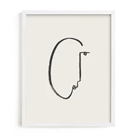 Face Study I by Chelsea Petaja, White Wood Frame, Full Bleed, 11x14