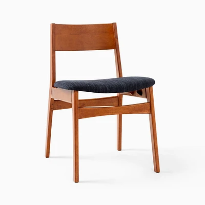 Baltimore Dining Chair, Twill, Dove, Cool Walnut