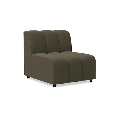Chip & Dent: Avalon Armless Single Poly Performance Velvet Dark Olive Concealed Supports