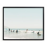 Surf School by Kamala Nahas, White Wood Frame, Full Bleed, 20"x16"