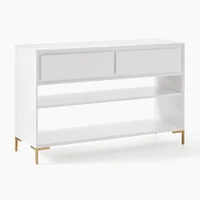 Nolan Console, Dark Walnut + Bronze