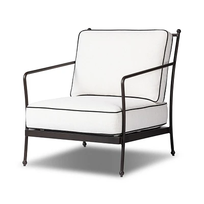 Aimie Outdoor Chair, Ramiro Ecru-Matte Gunmetal