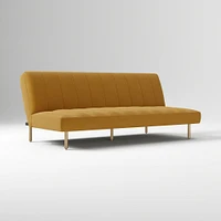 Parker Futon Yarn Dyed Linen Weave Graphite Gold