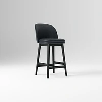 Wayne Counter Stool Armless, Saddle Leather, Nut, Cool Walnut