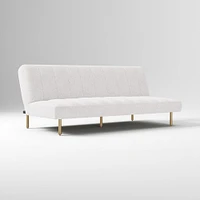 Parker Futon Yarn Dyed Linen Weave Graphite Gold