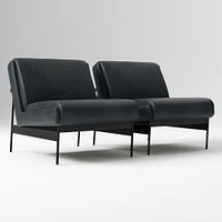 Lacon Chair, Saddle Leather, Nut, Textured Antique Bronze