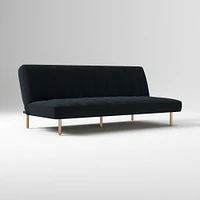 Parker Futon Yarn Dyed Linen Weave Graphite Gold