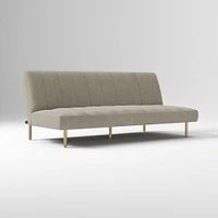 Parker Futon Yarn Dyed Linen Weave Graphite Gold