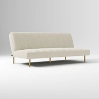 Parker Futon Yarn Dyed Linen Weave Graphite Gold