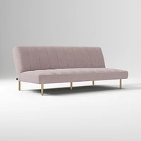 Parker Futon Yarn Dyed Linen Weave Graphite Gold