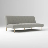 Parker Futon Yarn Dyed Linen Weave Graphite Gold