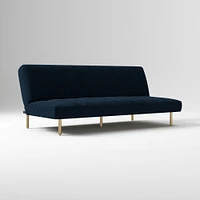Parker Futon Yarn Dyed Linen Weave Graphite Gold