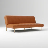 Parker Futon Yarn Dyed Linen Weave Graphite Gold