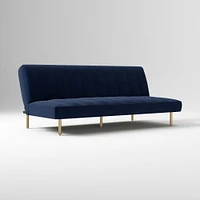 Parker Futon Yarn Dyed Linen Weave Graphite Gold