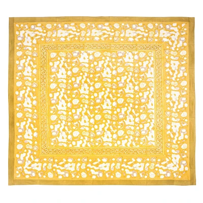 Forest Harvest Tablecloth, Grey and Mustard, 59x59