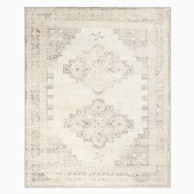 Stepped Medallion Performance Rug, 3'x5', Sand