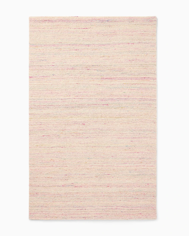 Striated Texture Rug, Rainbow, 5x8