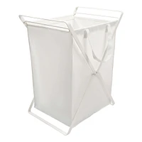 Yamazaki Laundry Hamper with Cotton Liner Small White
