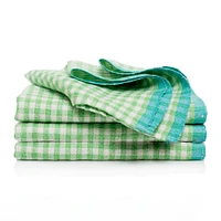 Gingham Napkins, Natural and Dijon, Set of 4