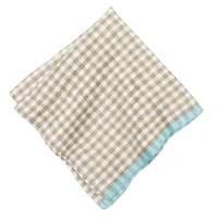 Gingham Napkins, Natural and Dijon, Set of 4