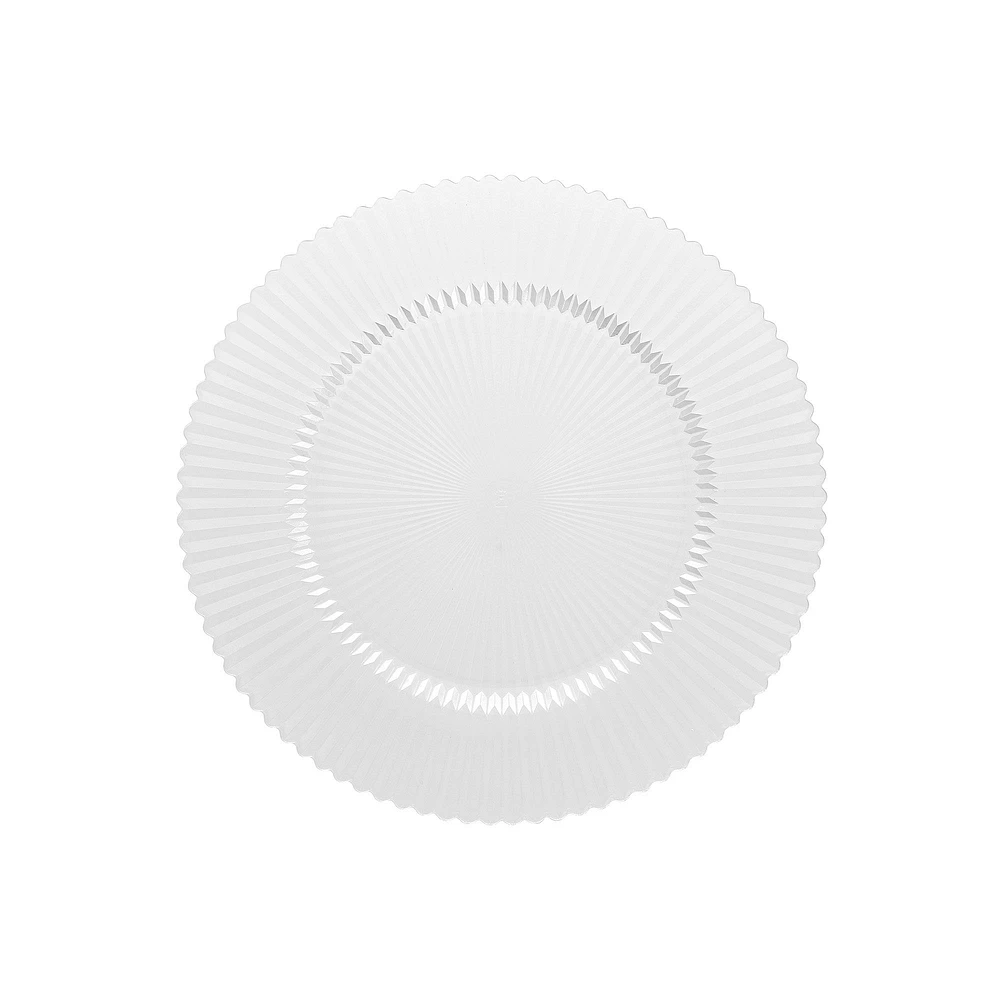 Archie Glass Charger, Clear, Set of 4