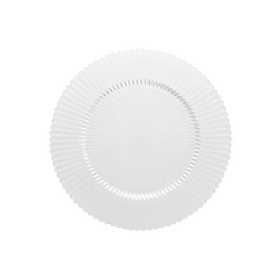 Archie Glass Charger, Clear, Set of 4
