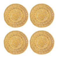 Circolo Abaca Round Placemats, Natural, Set of 4