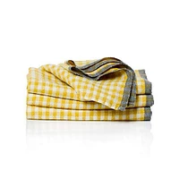 Gingham Napkins, Natural and Dijon, Set of 4