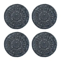 Circolo Abaca Round Placemats, Natural, Set of 4