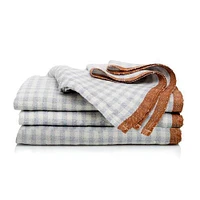 Gingham Napkins, Natural and Dijon, Set of 4