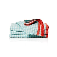 Gingham Napkins, Natural and Dijon, Set of 4