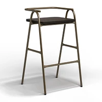 Half Hurdle Barstool, Ink Black, Natural
