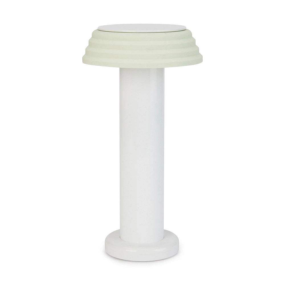 MoMA The George Sowden Portable Lamp, White/Mint, Small