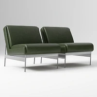 Lacon Chair, Saddle Leather, Nut, Textured Antique Bronze
