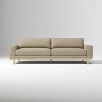Dewitt 76" Sofa, Vegan Leather, Saddle, Blonde