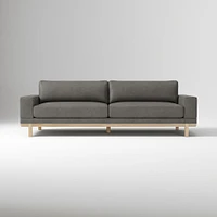 Dewitt 76" Sofa, Vegan Leather, Saddle, Blonde