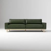 Dewitt 76" Sofa, Vegan Leather, Saddle, Blonde