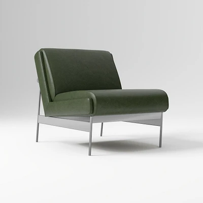 Lacon Chair, Saddle Leather, Nut, Textured Antique Bronze