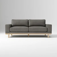 Dewitt 76" Sofa, Vegan Leather, Saddle, Blonde