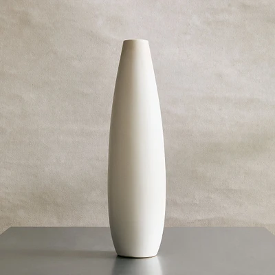 Pure White Ceramic Egg 5"H