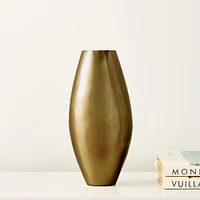 Organic Metal Vase, Medium, Light Brass