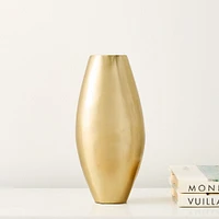 Organic Metal Vase, Medium, Light Brass