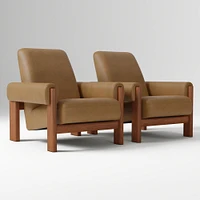 Nils Chair, Saddle Leather, Nut, Cool Walnut