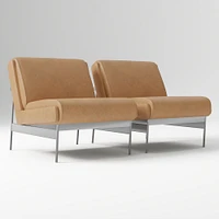 Lacon Chair, Saddle Leather, Nut, Textured Antique Bronze