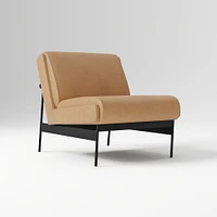 Lacon Chair, Saddle Leather, Nut, Textured Antique Bronze